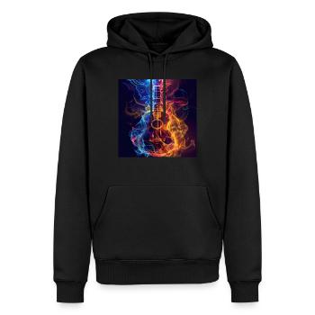Ukulele - Männer Premium Bio Hoodie - Schwarz - Vorne - Nico (187cm)