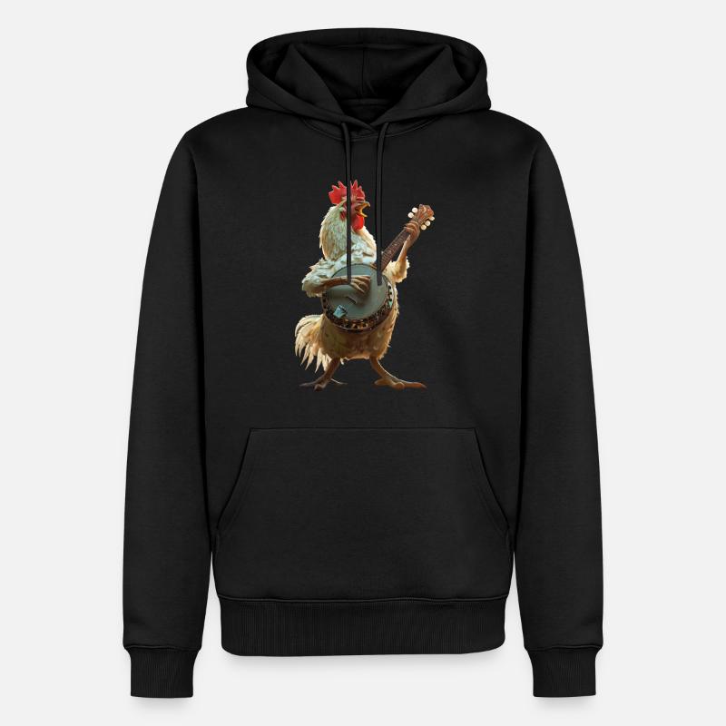Banjo Coq - Sweat à capuche Premium bio Homme - noir