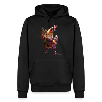Hahn Harfe - Männer Premium Bio Hoodie - Schwarz - Vorne - Nico (187cm)