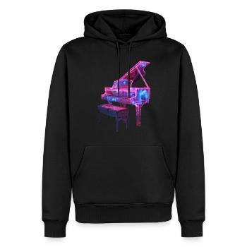 Klavier - Männer Premium Bio Hoodie - Schwarz - Vorne - Nico (187cm)