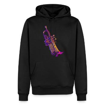 Trompete - Männer Premium Bio Hoodie - Schwarz - Vorne - Nico (187cm)