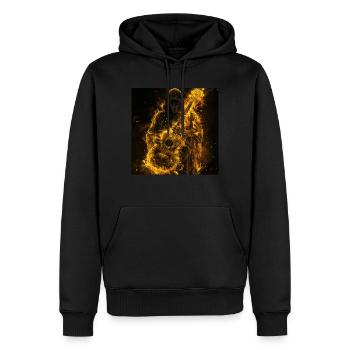 Ukulele - Männer Premium Bio Hoodie - Schwarz - Vorne - Nico (187cm)
