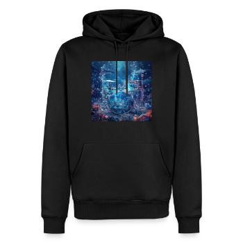 Schlagzeug - Männer Premium Bio Hoodie - Schwarz - Vorne - Nico (187cm)