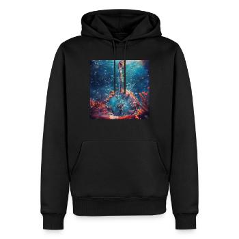 Banjo - Männer Premium Bio Hoodie - Schwarz - Vorne - Nico (187cm)