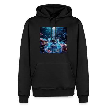 Gitarre - Männer Premium Bio Hoodie - Schwarz - Vorne - Nico (187cm)