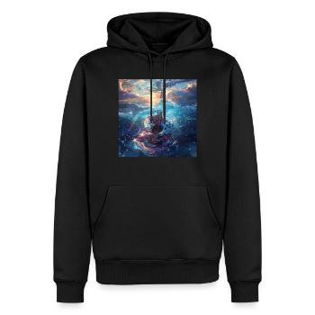 Gitarre - Männer Premium Bio Hoodie - Schwarz - Vorne - Nico (187cm)