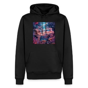 Klavier - Männer Premium Bio Hoodie - Schwarz - Vorne - Nico (187cm)