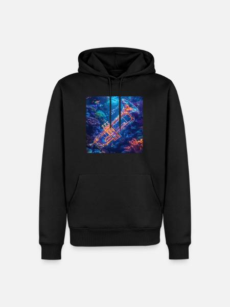 Trompete - Männer Premium Bio Hoodie - Schwarz
