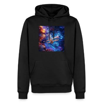 Trompete - Männer Premium Bio Hoodie - Schwarz - Vorne - Nico (187cm)