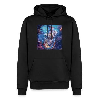 Tuba - Männer Premium Bio Hoodie - Schwarz - Vorne - Nico (187cm)