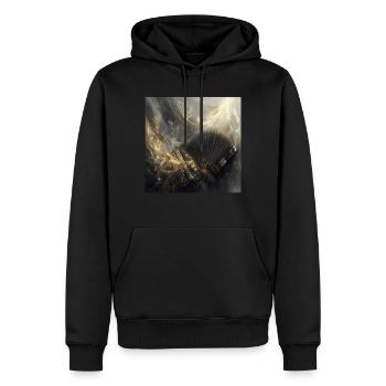 Akkordeon - Männer Premium Bio Hoodie - Schwarz - Vorne - Nico (187cm)