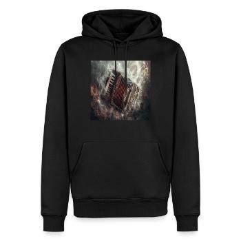 Akkordeon - Männer Premium Bio Hoodie - Schwarz - Vorne - Nico (187cm)