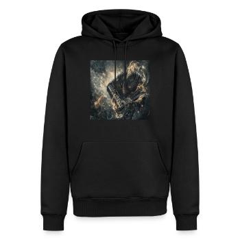 Akkordeon - Männer Premium Bio Hoodie - Schwarz - Vorne - Nico (187cm)
