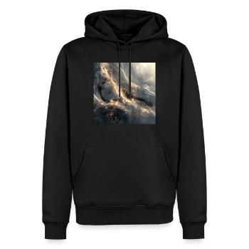 Banjo - Männer Premium Bio Hoodie - Schwarz - Vorne - Nico (187cm)