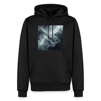 Gitarre - Männer Premium Bio Hoodie - Schwarz - Vorne - Nico (187cm)