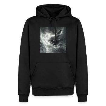 Klavier - Männer Premium Bio Hoodie - Schwarz - Vorne - Nico (187cm)