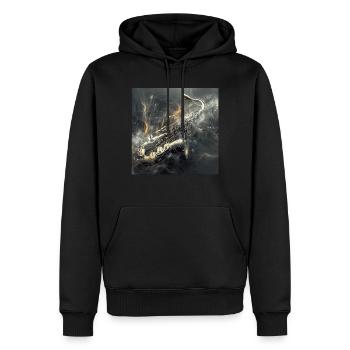 Saxophon - Männer Premium Bio Hoodie - Schwarz - Vorne - Nico (187cm)