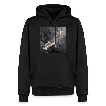 Saxophon - Männer Premium Bio Hoodie - Schwarz - Vorne - Nico (187cm)