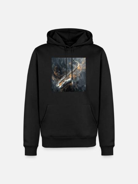 Saxophon - Männer Premium Bio Hoodie - Schwarz