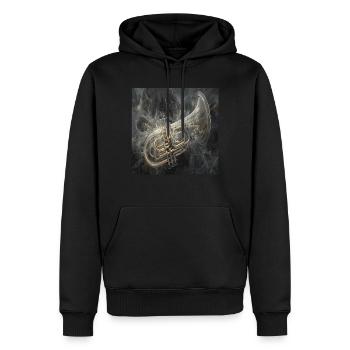 Tuba - Männer Premium Bio Hoodie - Schwarz - Vorne - Nico (187cm)