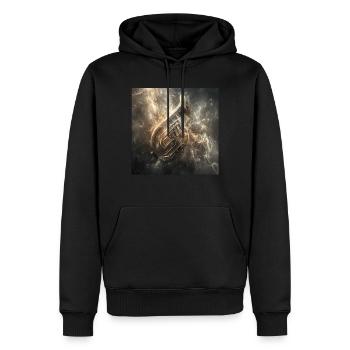 Tuba - Männer Premium Bio Hoodie - Schwarz - Vorne - Nico (187cm)