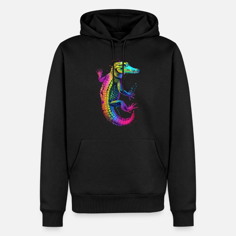 Krokodil - Männer Premium Bio Hoodie - Schwarz