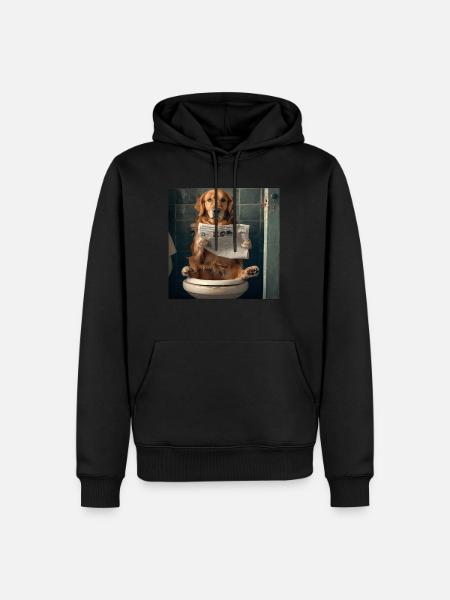 Golden Retriever - Männer Premium Bio Hoodie - Schwarz