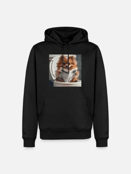 Zwergspitz - Männer Premium Bio Hoodie - Schwarz