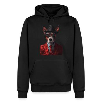 Australischer Treibhund - Männer Premium Bio Hoodie - Schwarz - Vorne - Nico (187cm)