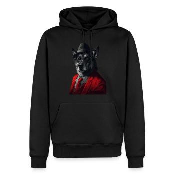 Norwegischer Elchhund - Männer Premium Bio Hoodie - Schwarz - Vorne - Nico (187cm)
