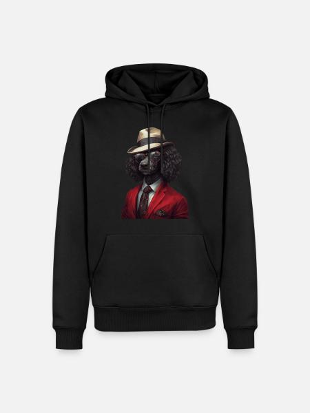 Pudel - Männer Premium Bio Hoodie - Schwarz