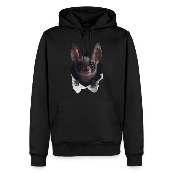 Schläger - Männer Premium Bio Hoodie - Schwarz - Vorne - Nico (187cm)