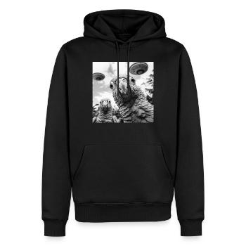 Sittiche - Männer Premium Bio Hoodie - Schwarz - Vorne - Nico (187cm)