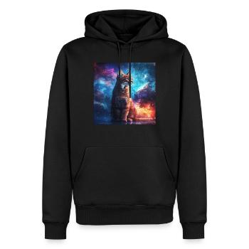 Karakal - Männer Premium Bio Hoodie - Schwarz - Vorne - Nico (187cm)