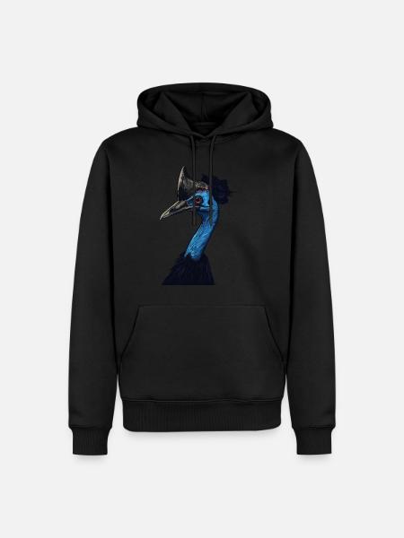 Kasuar - Männer Premium Bio Hoodie - Schwarz