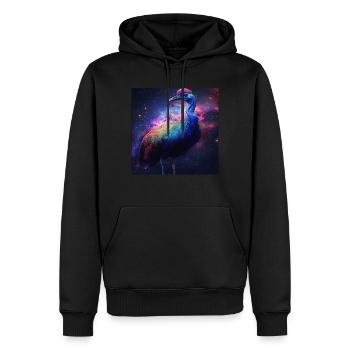 Kasuar - Männer Premium Bio Hoodie - Schwarz - Vorne - Nico (187cm)