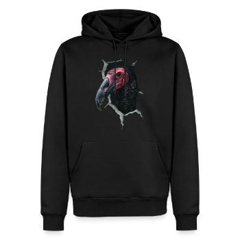 Geier - Männer Premium Bio Hoodie - Schwarz - Vorne - Nico (187cm)