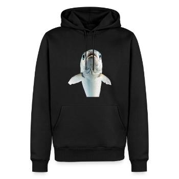 Tarpon - Männer Premium Bio Hoodie - Schwarz - Vorne - Nico (187cm)
