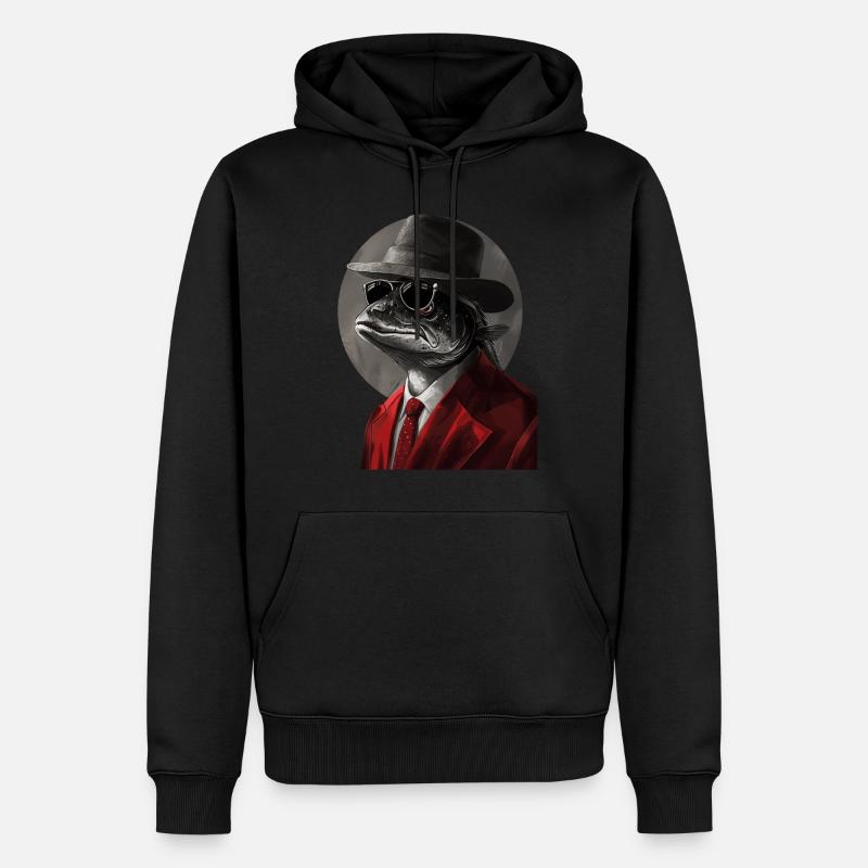 Tarpon - Männer Premium Bio Hoodie - Schwarz