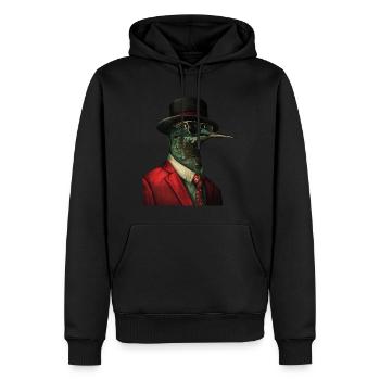 Kolibri - Männer Premium Bio Hoodie - Schwarz - Vorne - Nico (187cm)