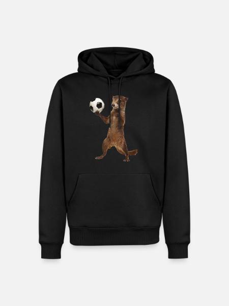 Hermelin - Männer Premium Bio Hoodie - Schwarz