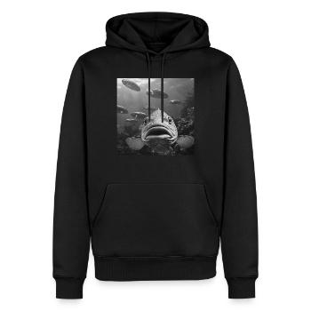 Tarpon - Männer Premium Bio Hoodie - Schwarz - Vorne - Nico (187cm)