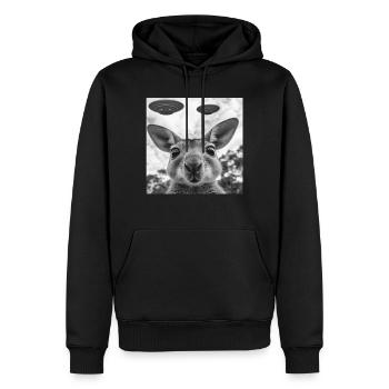 Wallaby - Männer Premium Bio Hoodie - Schwarz - Vorne - Nico (187cm)