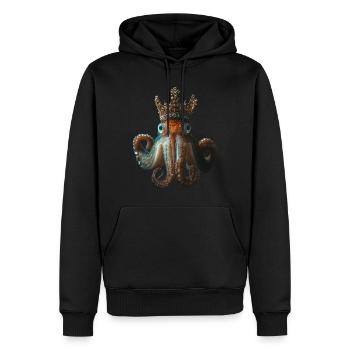Tintenfisch - Männer Premium Bio Hoodie - Schwarz - Vorne - Nico (187cm)