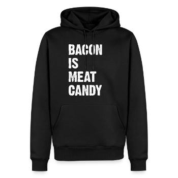 Bacon Is Meat Candy - Männer Premium Bio Hoodie - Schwarz - Vorne - Nico (187cm)