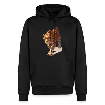 Jaguar - Männer Premium Bio Hoodie - Schwarz - Vorne - Nico (187cm)