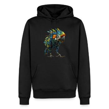 Papagei - Männer Premium Bio Hoodie - Schwarz - Vorne - Nico (187cm)