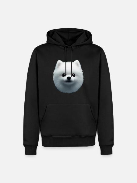 Zwergspitz - Männer Premium Bio Hoodie - Schwarz