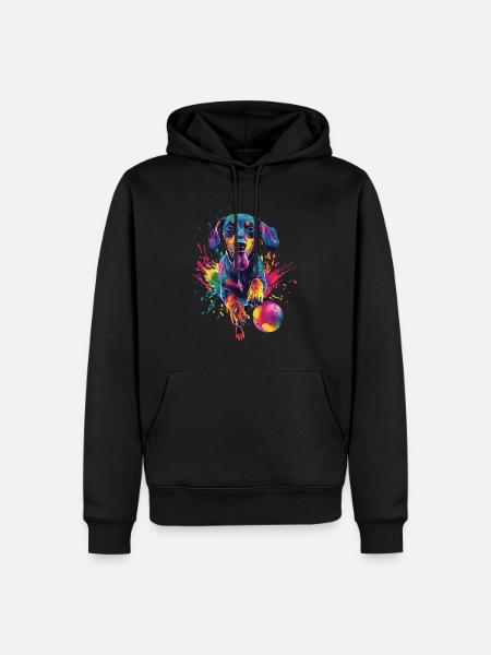 Dackel - Männer Premium Bio Hoodie - Schwarz