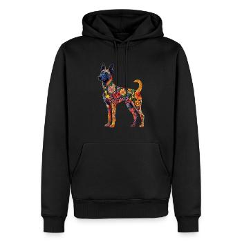 Belgischer Malinois - Männer Premium Bio Hoodie - Schwarz - Vorne - Nico (187cm)